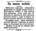 Muzeul Tehnic Gazeta Municipală 29 ianuarie 1939.