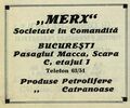 Scara 6. Merx societate anonima petrolifera 1925