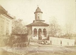 Biserica Schitu Măgureanu in jur de 1880. Foto Eduard Pesky.